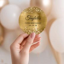 Glittrande guld folie 75-årsdag