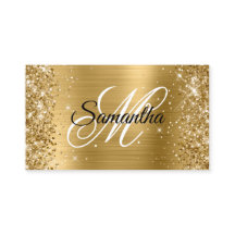 Glittrande guld folie fancy monogram online-profil