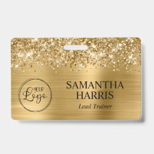 Glittrande guld folie logotyp