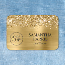Glittrande guld folie logotyp