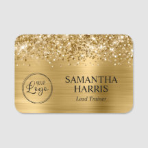 Glittrande guld folie logotyp