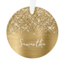 Glittrande Guld Glam Namn Foto