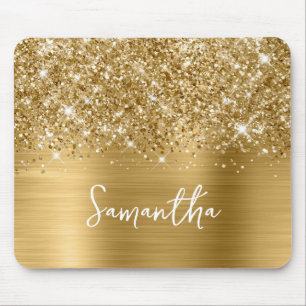 Glittrande Guld Glam Namn Musmatta
