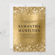 Glittrande guld ombré folie examen