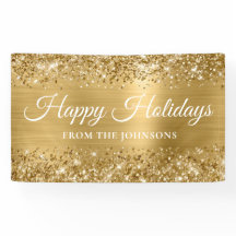 Glittrande guld Personlig God Jul