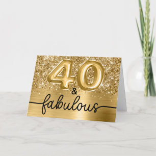 Glittrande guldglam 40 och fantastisk kort