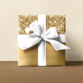 Glittrande guldglamour presentpapper