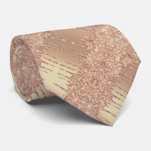 Glittrande halsduk roséguld rosa party design slips