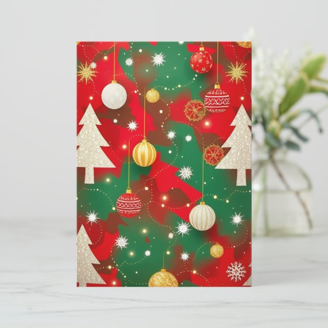 Glittrande Helgdag Magic Julkort (Stående Fram)