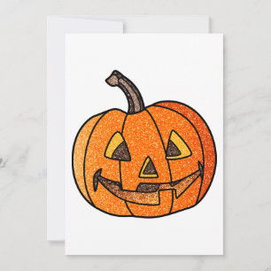 Glittrande Jack O'Lantern Inbjudningar