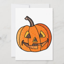 Glittrande Jack O'Lantern Julkort