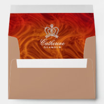 Glittrande Krona Luxury Guld Orange