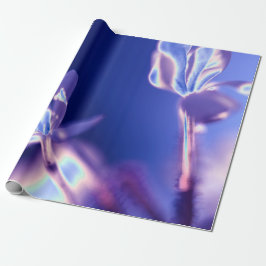 Glittrande lavendel- och blå insvepningspapper presentpapper