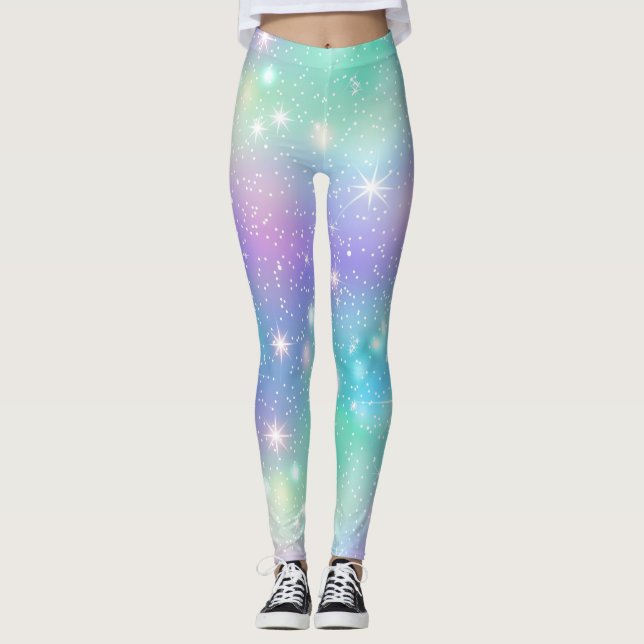Glittrande Pastell  Leggings (Framsida)
