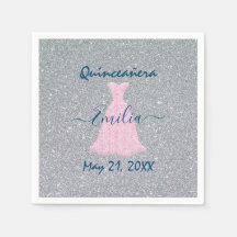 Glittrande Quinceanera minneshögtid för Napkins