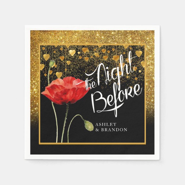 Glittrande Repsal Middag Servetter (Framsidan)