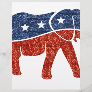glittrande republikansk elefant