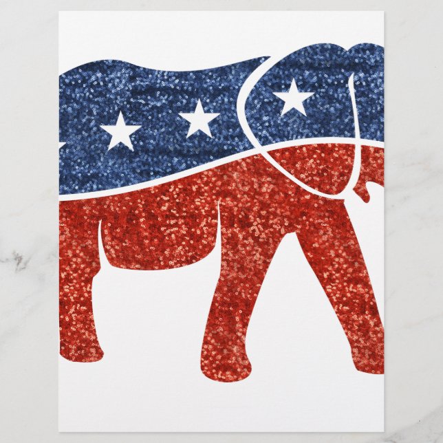 glittrande republikansk elefant (Framsida)