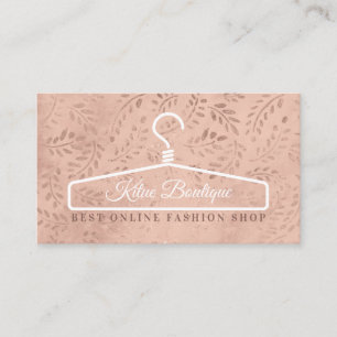 Glittrande Rosa Klädboutique Klänning Galge Visitkort