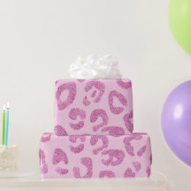 Glittrande rosa leopardmönster
