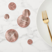 Glittrande Roséguld Folie Baby Shower