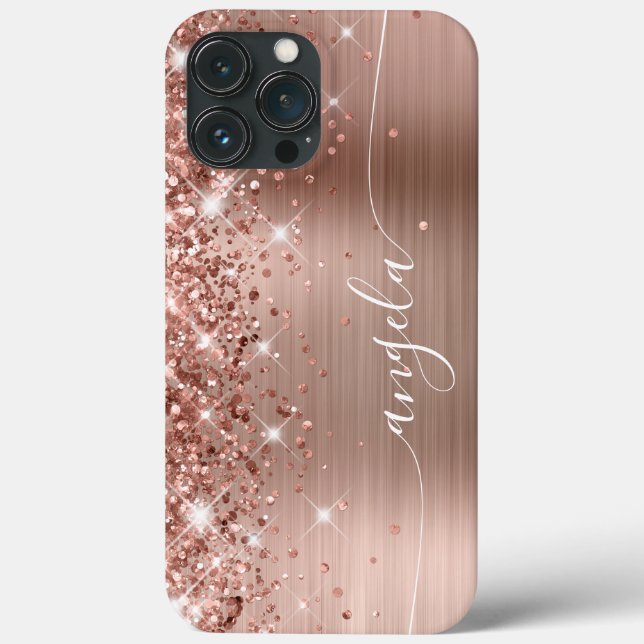 Glittrande Roséguld Folie Feminint Glamör Signatur (Baksida)