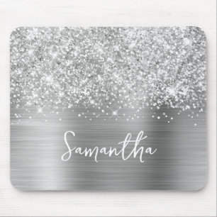 Glittrande Silver Glam Namn Musmatta
