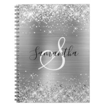 Glittrande Silverfolie Elegant Monogram