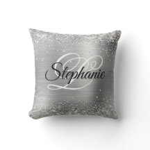 Glittrande silverfolie Fancy Monogram