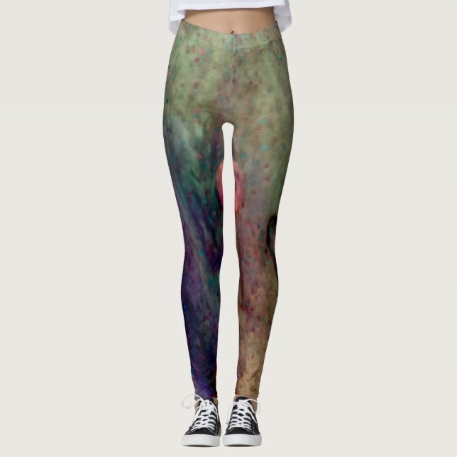 Glittrande slime-leggings leggings (Framsida)