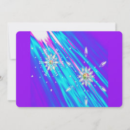 Glittrande snöflingor julkort