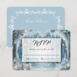 Glittrande Snöig Skog Entré Val Bröllop OSA Kort