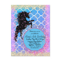 Glittrande Stjärnformad Whimsical Enhörning Anpass