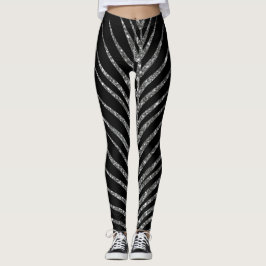 Glittrande svart glitter leggings