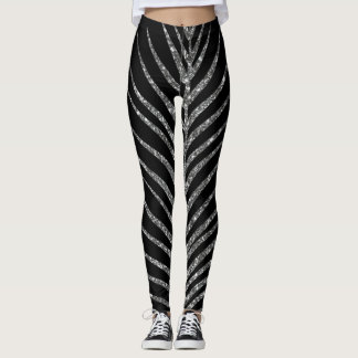 Glittrande svart glitter leggings
