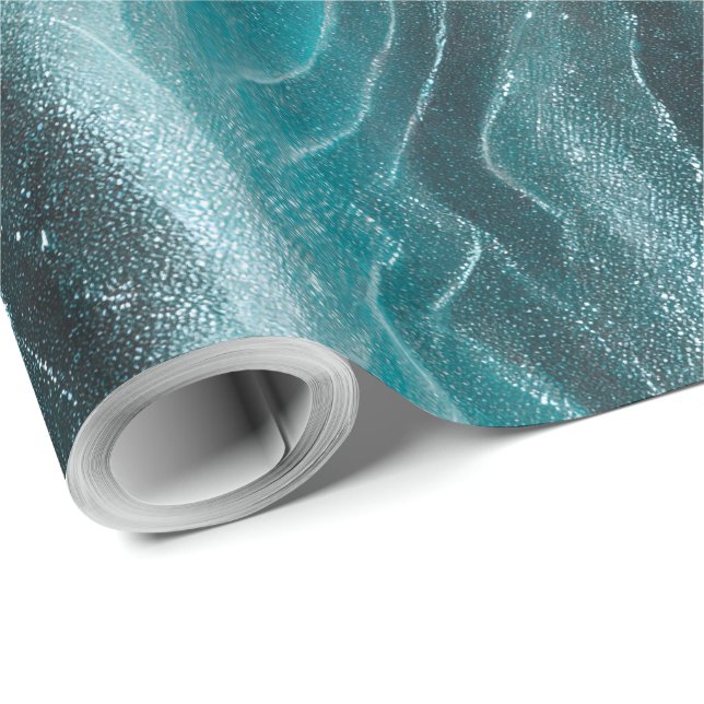 Glittrande textur glitter guld mönster presentpapper (Rulle Hörn)