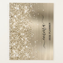 Glittrig blekgul folie-swash-signatur