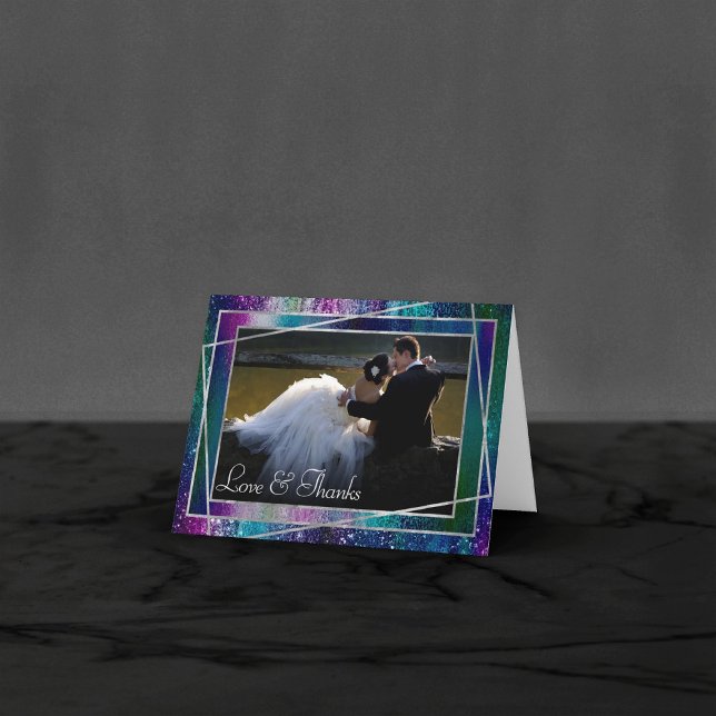 Glittrig folie | Holografisk iriserande ombré-foto Tack Kort (Skapare uppladdad)