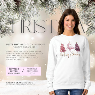 Glittrig God Jul Grundläggande Sweatshirt T Shirt