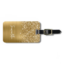 Glittrig Guld Glam Skriptnamn
