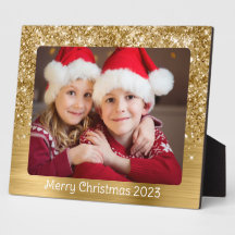 Glittrig guldlyx jul familjefoto