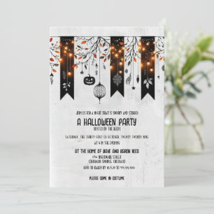 Glittrig Halloweenfest Inbjudningar
