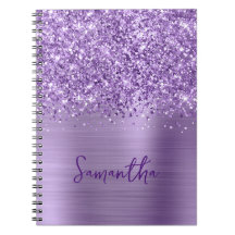 Glittrig Ljus Lila Glam Skriptnamn