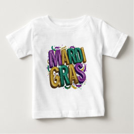 Glittrig Mardi Gras Gras Damtröja, Lila G T Shirt