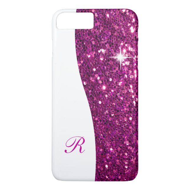 Glittrig monogram-bling Case-Mate iPhone skal (Baksida)