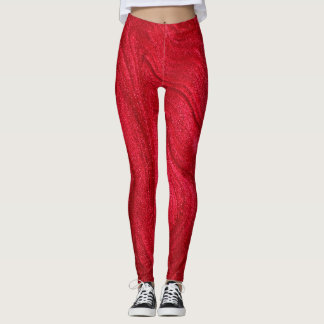 GLITTRIG RÖD LEGGINGS