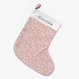 Glittrig Rosa Glitter Jul Stor Julstrumpa