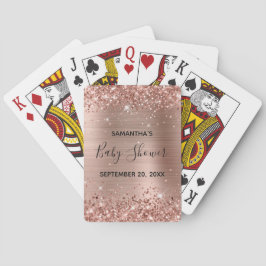 Glittrig Rosa Guld Bebis Badrums Förmån Casinokort