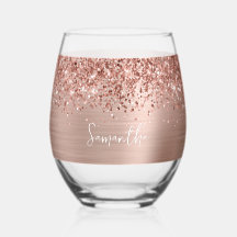 Glittrig Rosa Guld Glam Namn