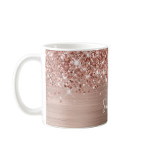 Glittrig Rosa Guld Glam Namn